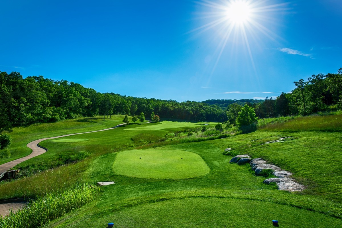 The rolling layout of Branson Hills is the design work of Chuck Smith.